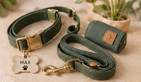 Ejemplo ilustrativo de accesorios coordinados en verde.